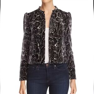 Rebecca TaylorVelvet Snake-Print Jacket